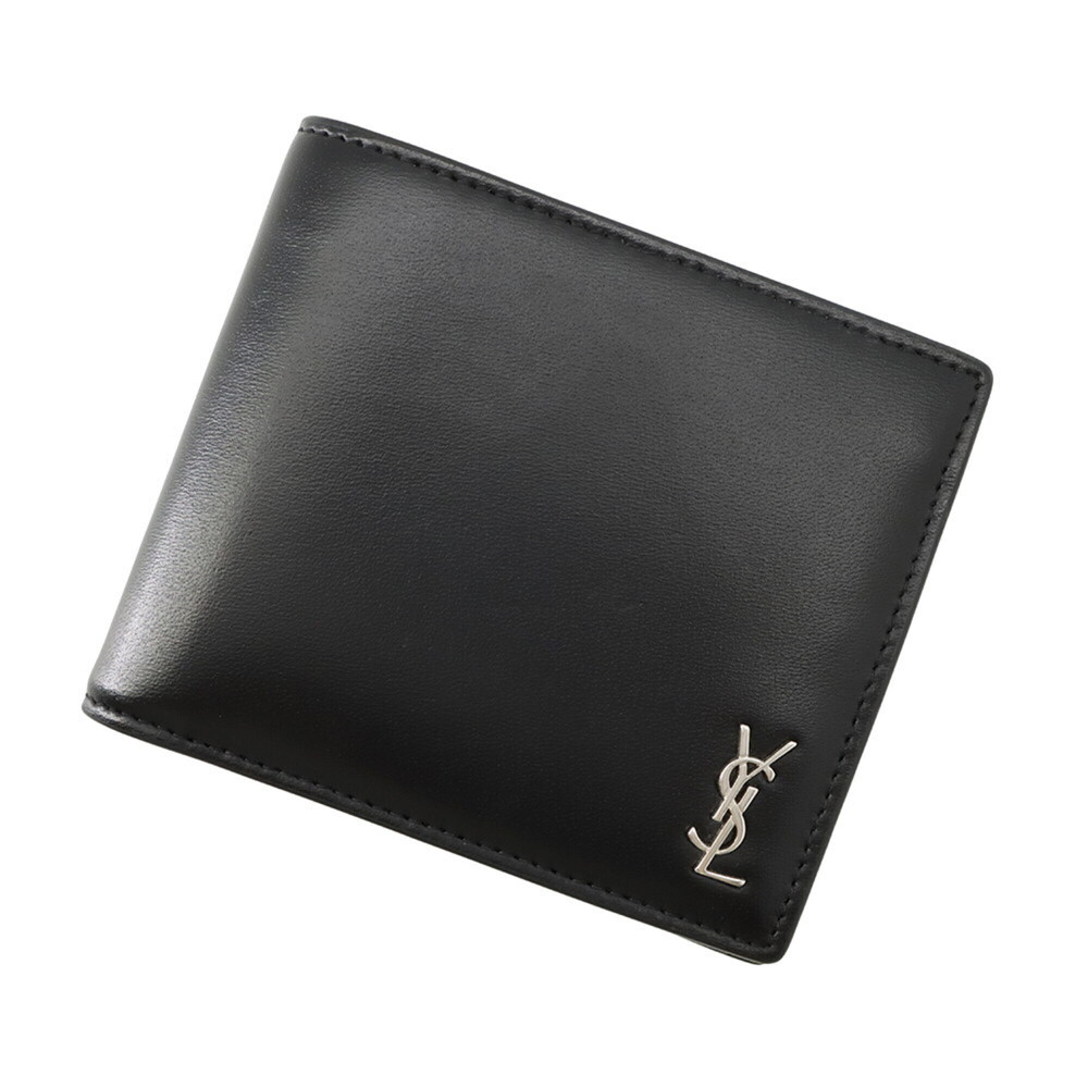Yves Saint Laurent Saint Laurent Paris Bi-fold Wallet Compact Leather 610193 ...